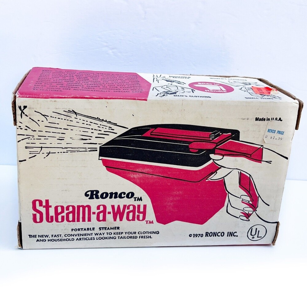 Ronco Portable Steam-A-Way in Original Box with Instructions Vintage 1970